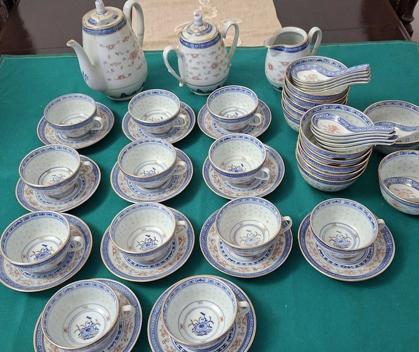 Serviço oriental Baguinho de Arroz com 27 Peças - vintage - NOVO