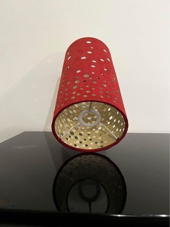 Abajur Vermelho de Veludo