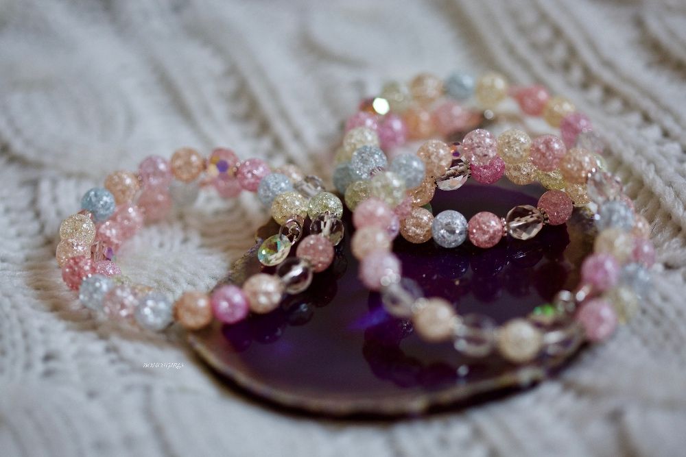 Kryształowe bransoletki BOHO3GIRLS pastele