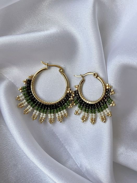 Сережки з бісеру  Van Cleef