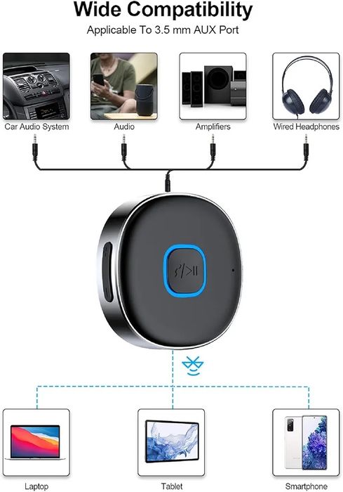 Adapter Bluetooth 5,0 odbiornik Audio AUX J33