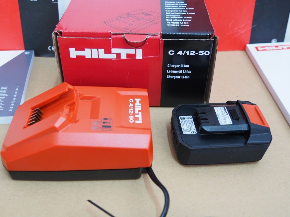 Komplet HILTI C 4/12-50 ladowarka 10,8v 12v bateria akumulator B12-2,6