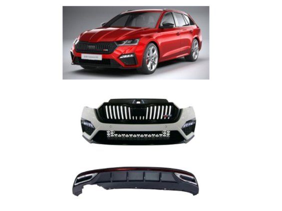 Обвіс на Skoda Octavia A8, тюнінг кузова, накладки, спліттери