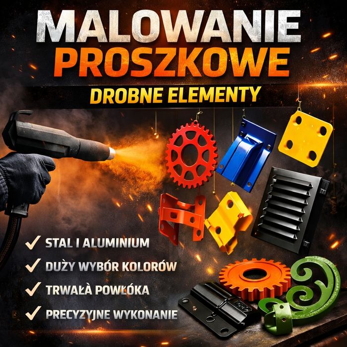 Malowanie proszkowe – drobne elementy | Stal, aluminium | Solidnie