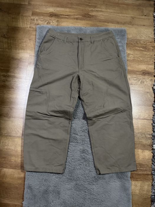 Spodnie szerokie vintage oversize brązowe cargo rozmiar L skate