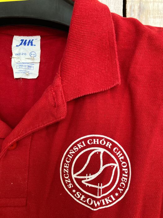 JHK, Koszulka Polo M, czerwona, krótki rękaw - chór Słowiki, 9-11