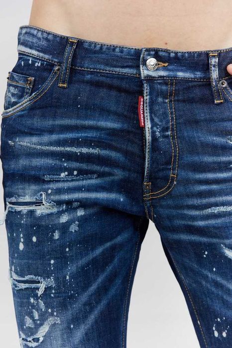 Dsquared2 spodnie jeansowe dark BLEACH WASH COOL GUY ORYGINAL 52