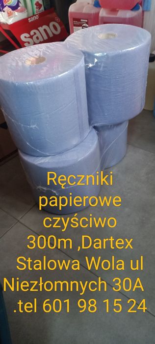 Ręcznik papierowy Mega Duża Rola  Big  Czysciwo 300/1 Niebieski Mega D