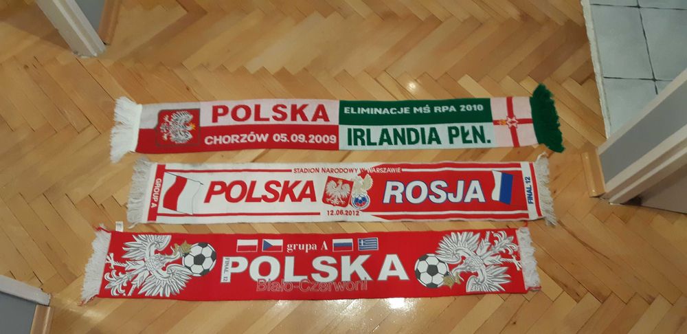 szaliki z meczów Reprezentacji Polski - 3 sztuki