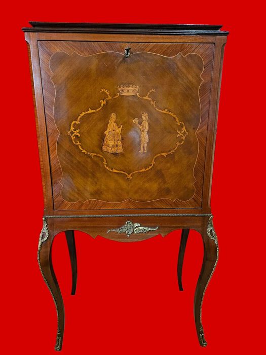 Móvel bar antigo em madeira - óptimo estado geral