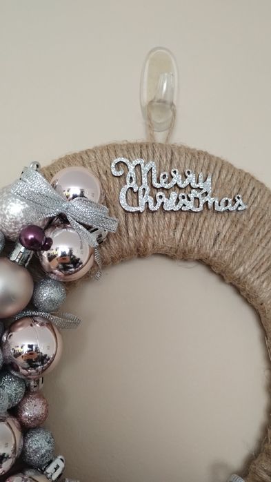 Wianek bożonarodzeniowy, na drzwi, lekki, rękodzieło, unikat