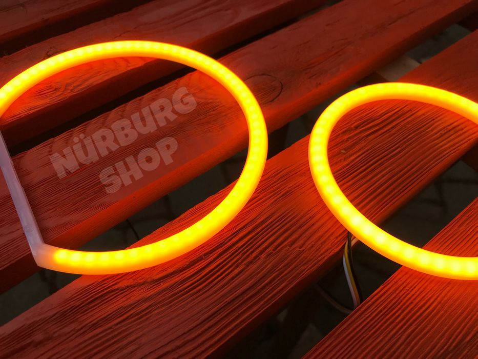 LED ангельские глазки в фары для BMW E36 E38 E39 E46 E53 желтые белые