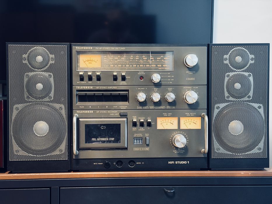 ‼️ Telefunken HiFi Studio 1M — немецкий Hi-Fi бумбокс, съёмные 3-полосные колонки, стрелочные индикаторы ℹ️ из Германии, обслужен