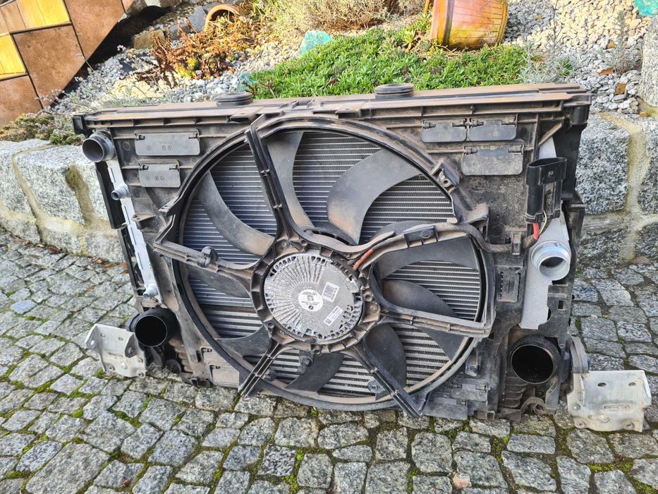 Komplet chłodnic zestaw BMW F10 F11 535d automat N57 wentylator