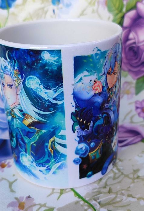 Чашка аниме чашка Геншин Нёвиллет Neuvillette Genshin impact Невиллет