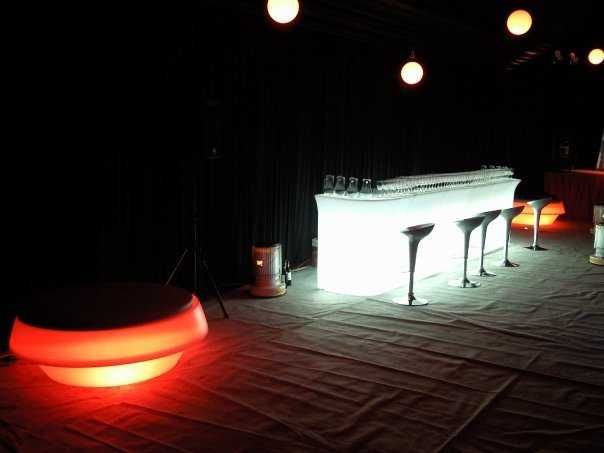 Balcão com luzes