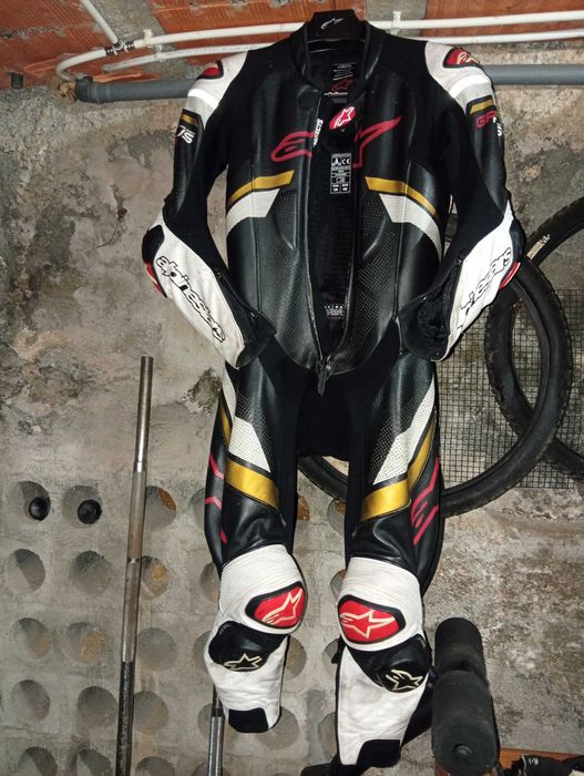 Fato mota ALPINESTARS usado, peça única em peLe Tamanho 46 (S)