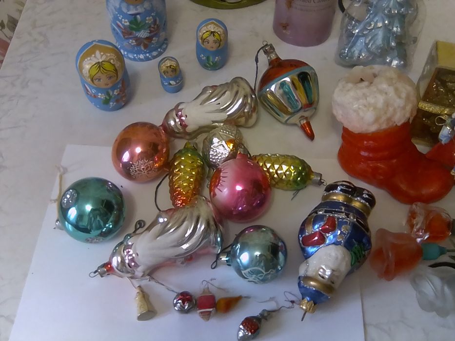 Игрушки ёлочные винтаж свечи матрёшка листайте