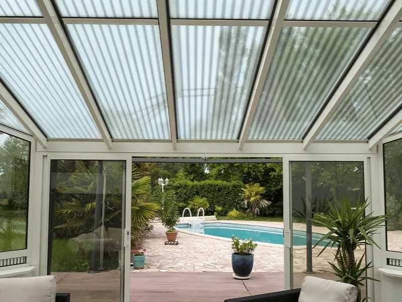 POLYXO Płyta TRAPEZOWA z PC 0,7mm GRADOODPORNA bezbarwna 90cm x 200cm