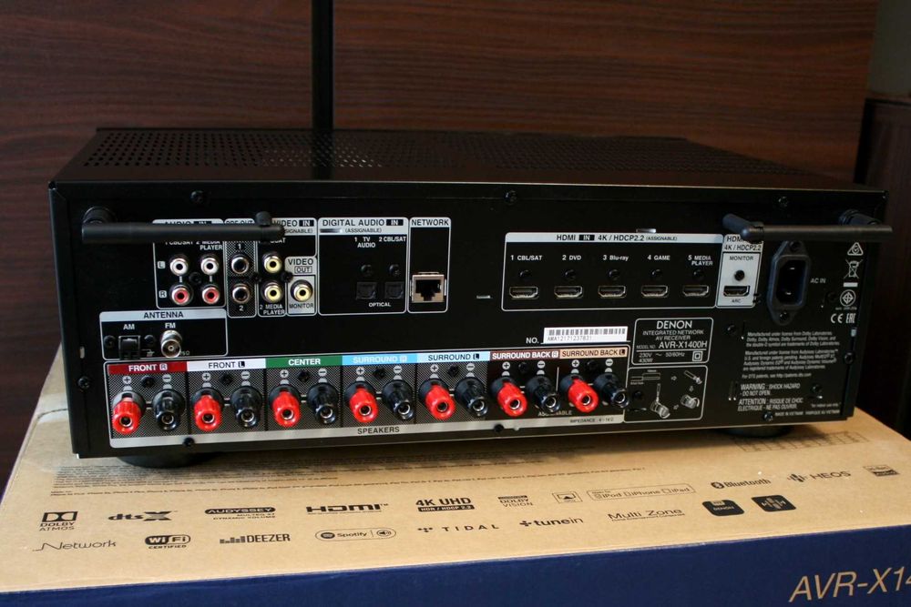 Amplituner Denon Avr X 1400 Bluetooth  Spotify WiFi USB HDMI 2.2