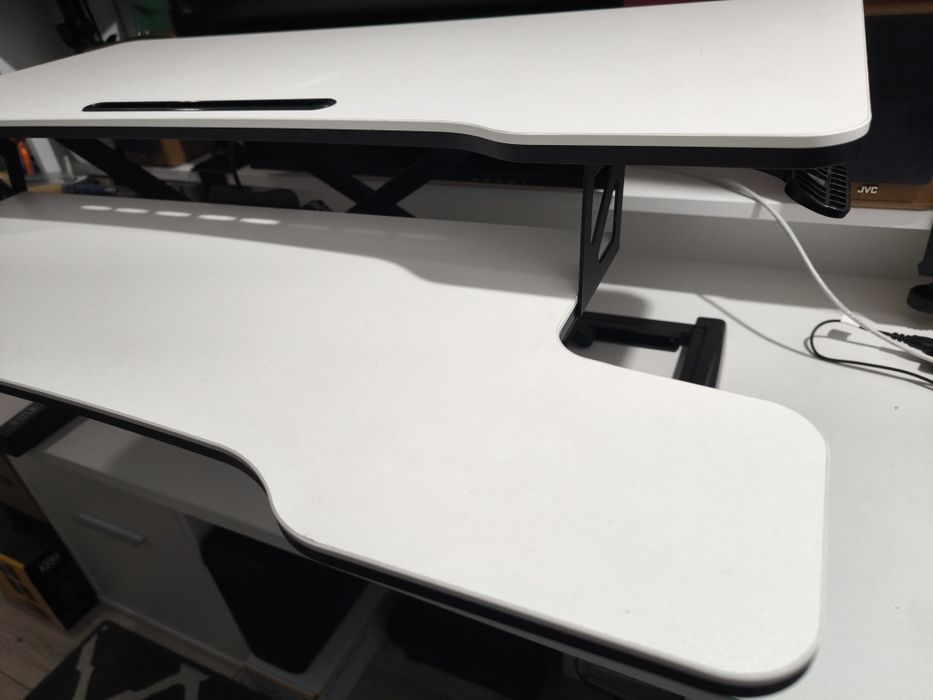 Duża podstawka na biurko z regulacją wysokości FITUEYES na 2 monitory