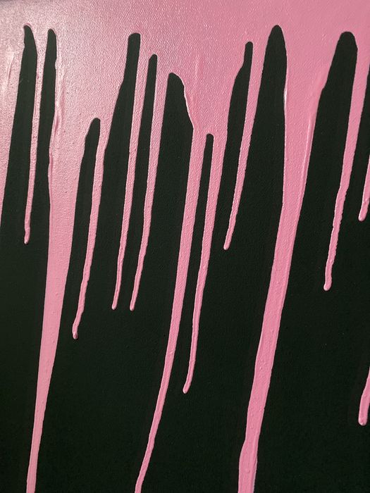 Abstrakcja obraz akrylowy na płótnie 50x70 "Tutti Frutti" i "Pink.."