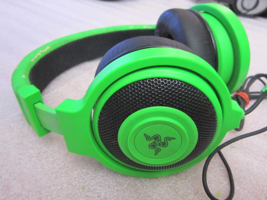 Słuchawki nauszne przewodowe Razer Kraken Green sprawne 5