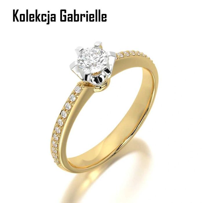 Pierścionek zaręczynowy z Diamentem - SALON JUBILERSKI, DUŻY WYBÓR