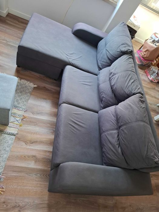 Sofá 3 lugares com chaise longue