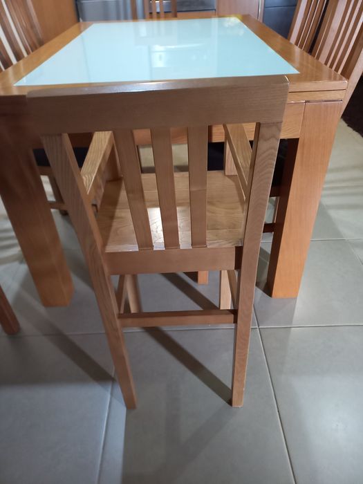 Banco para  criança em madeira castanho maciça