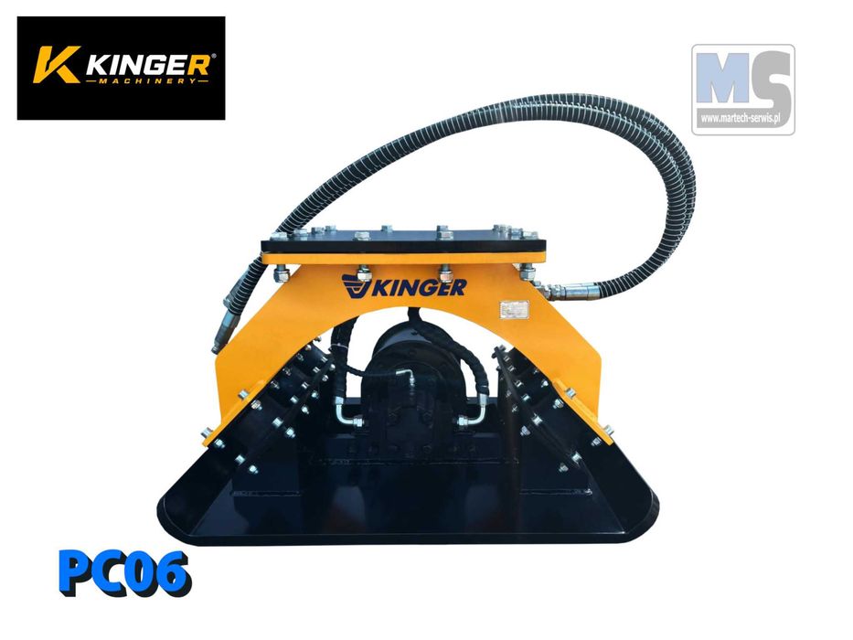Zagęszczarka płytowa hydrauliczna KINGER PC06 500kg do koparki 11-18 t
