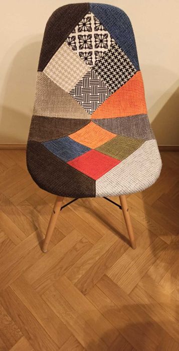 Krzesła skandynawskie patchwork