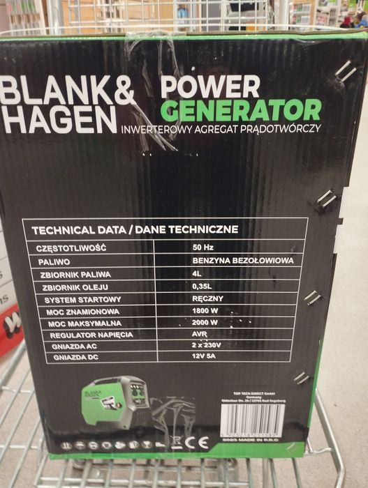 Agregat prądotwórczy inwerterowy 2kW