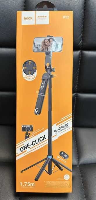 Профессиональный монопод Bluetooth Hoco K22 для стримов штатив тринога