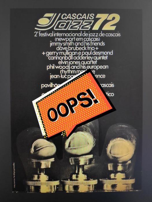 Cartaz Poster raro Cascais Jazz (1971 a 1988), tamanho 50x70cm