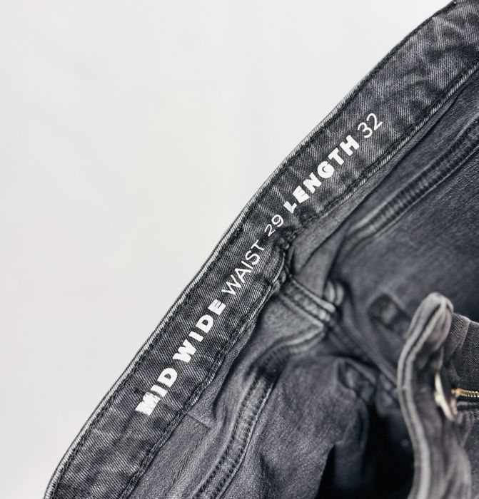 Szare jeansy z podwyższonym stanem S 36