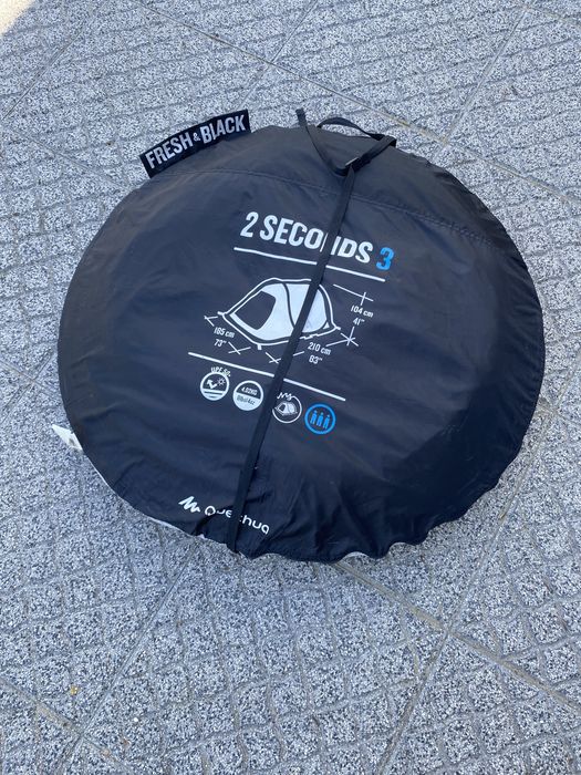 Tenda de Campismo 2 SECONDS - 3 pessoas - Fresh & Black