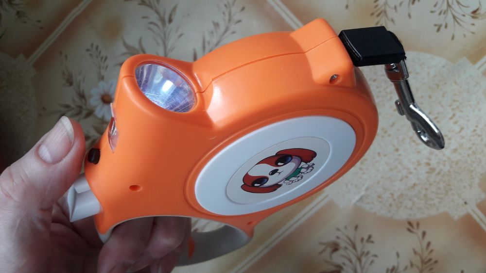 Рулетка для собак 5 метров поилка ошейник светящийся