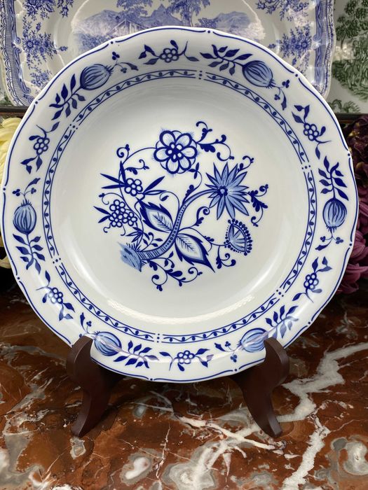 Ładna porcelanowa salaterka / miska - 23 cm - Wzór cebulowy