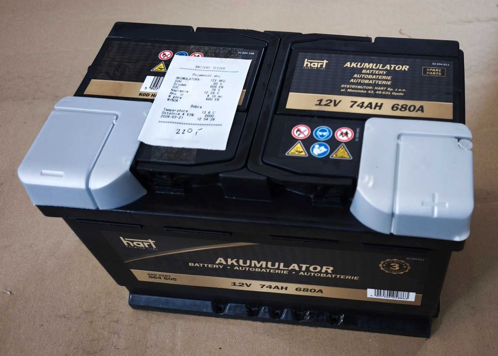 Akumulator Regenerowany 74Ah 680A zamiennik: 72Ah 74Ah 70Ah