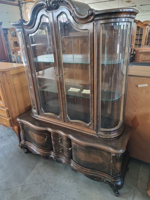 witryna drewniana styl ludwik serwantka biblioteczka