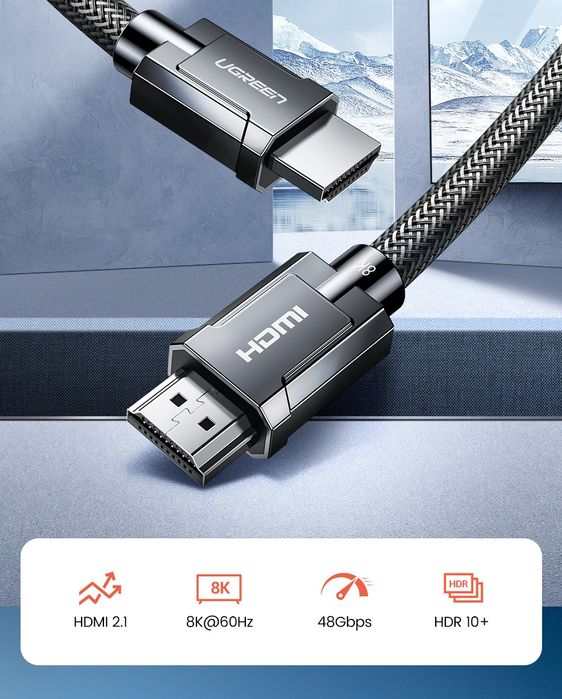 HDMI кабель оригінальний , сертифікація 2.1, 3 метра UGREEN