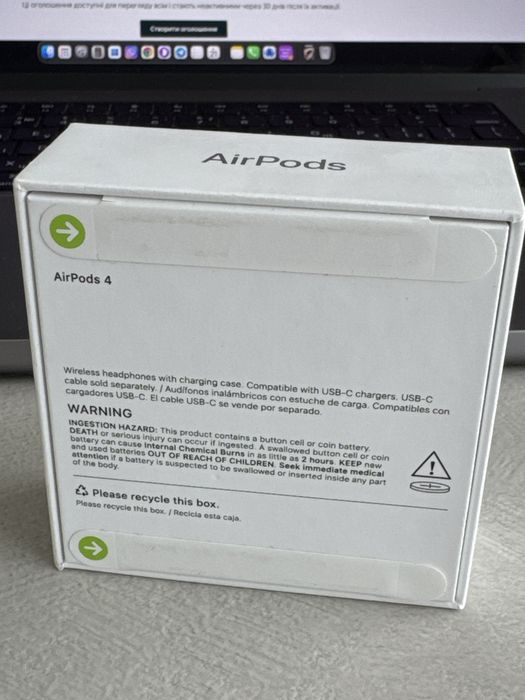 Apple AirPods 4 , оригінал, без шумки
