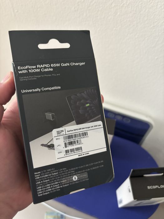 павербанк EcoFlow RAPID Magnetic 5000mAh 65W Срібний/Чорний Новий