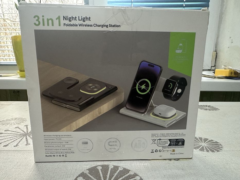 Бездротовий зарядний пристрій 3 в 1 ALITKVRE  JJT-A80