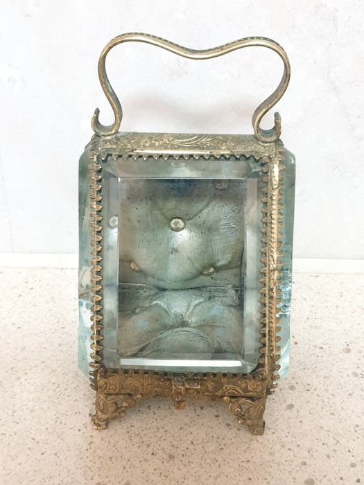 Excelente antiga vitrine de relógio de bolso francesa