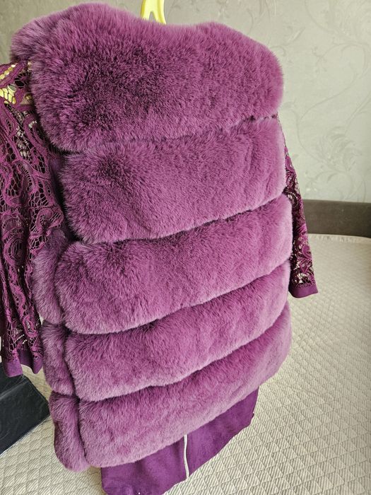 Хутряна жилетка + плаття