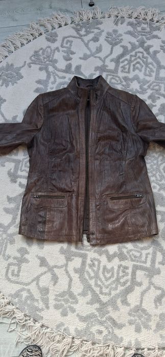 FRANK WALDER 42/44 XL brązowa eko skóra kurtka nowa.