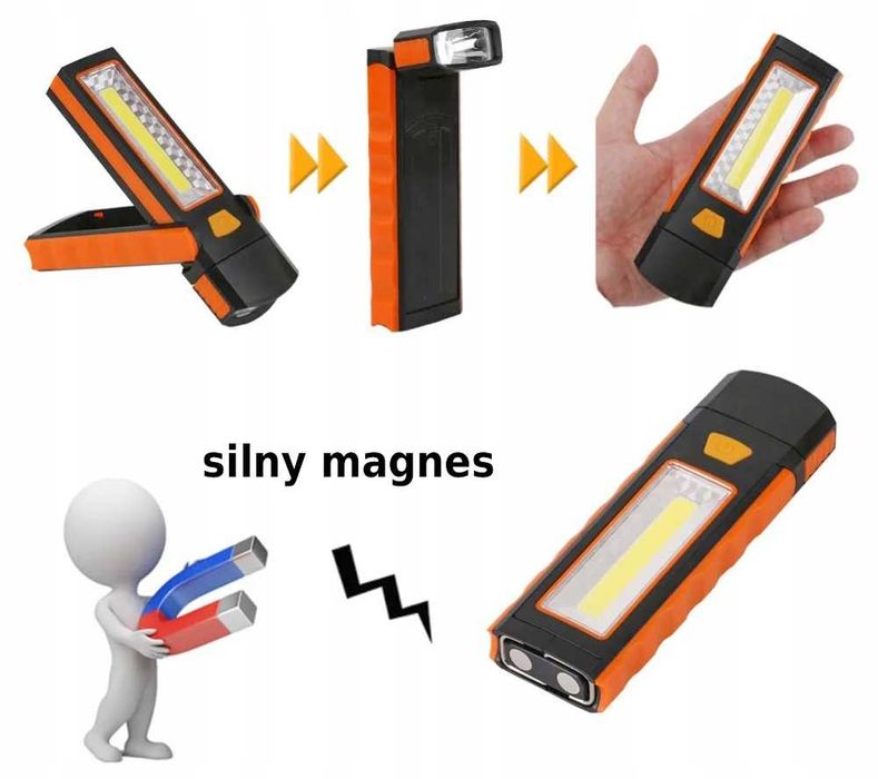 Lampka robocza warsztatowa lampka led  KEMPINGOWA TURYSTYCZNA