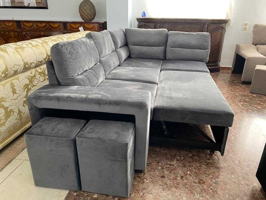 Sofá-cama grande e barato com portes grátis